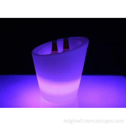 Color Changing Rechargeable LED Ice Bucket For 2 Beer Bottl